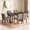 Adria Cuba Cabana Top Dining Table With Set Of 6 Ludo Dining Chairs