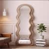The Artment Brown Ripple Edge Unbreakable Floor Mirror For Home (170 X 70 CM)