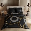 Stoa Paris Satin Comforter, 300TC Comforters for King Size Bed or King White Gold