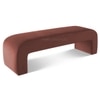 Floran Velvet 2 Seater Ottoman Bench in Peach Color