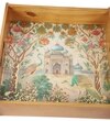 Taj Garden View Wooden Tray- Large
