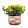 Yellow Artificial Bonsai Plant With Ceramic Pot