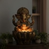 Golden 2Ft Lotus Ganesha Water Fountain