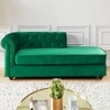 Ease Velvet Chaise Launger in Green Colour