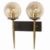 Eliante Modern Wall Lights Mild Steel & Glass Material Brown, Gold & Champaign Finish