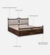 Nilaya Sheesham Wood King Size Bed in Provincial Teak Finish with Box Storage