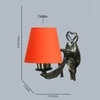 Devansh Metal Electric Wall Light in Antique Gold Colour with Orange Shade Count of 1 Light