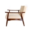 Armari Solid Wood Arm Chair in Ivory Color