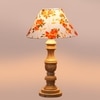 Devansh Multicolor Cotton Table Lamp With  Wood Natural Base (10X18 Inches)-39