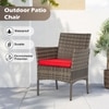 Carry Bird Wicker Patio Furniture Accessorie 4 Seater Sets In Grey And Red Colour