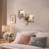 Devansh Metal Electric Wall Light in Gold Colour with Multi Shade Count of 2 Lights