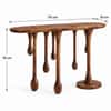 Lava Solid Sheesham Wood Console In Provincial Teak Finish