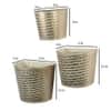 Hammered Wall Planter Set Of 3 In White And Gold Colour