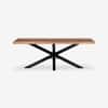 Avrelle Jewel Solid Wood 6 Seater Dining Table in Brown Finish