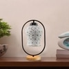 Devansh Multicolor Glass Wooden & Iron  Table Lamp -17 Inch Height  -Ae