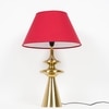 Gloucester Metal Table Lamp With Maroon Cotton Shade
