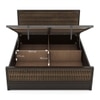 Masai Solid Wood King Size Bed With Hydraulic Storage (American Walnut Finish)