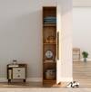 Hexa Red Wooden 1 Door Wardrobe with Huge Storage Space in Giant Wood and Frosty White Colour