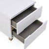 Oslo Engineered Wood Bedside Table in White Finish