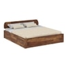 Sleigh Solid Wood King Size Storage Bed