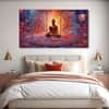 The Castle Decor Lord Buddha Meditation Wall Painting Wooden Framed 27x48 Inch (Style 15)