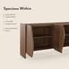 Koro Solid Wood Sideboard In Amber Walnut Finish