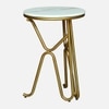 Metalia Metal Side Table in Gold Colour