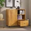 Hexa Engineered Wood Bookshelf Multipurpose Storage Rack in Giant Wood Colour