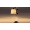 White Jute Curvy table lamp with Iron Base (SP09)