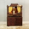 D'Dass White Mdf and Sheesham  Wall Hanging Wooden Temple For Pooja