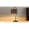 Black Jute Curvy table lamp with Iron Base (SP18)
