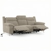 Emila Fabric Three Seater Motorized Recliner in Fossil Weave Colour