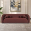 Zenol Boucle Fabrict 3 Seater Sofa In Pink
