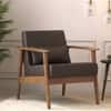 Brooks Armchair Teak Wood In Natural Finish with Espresso Brown Colour