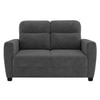 Alvaro Velvet 2 Seater Sofa Dark Grey Color