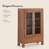 Carnegie Display Cabinet in Amber Walnut Finish