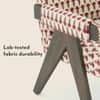 Chandigarh Lounge Chair in Crimson Floral Buti Colour
