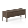 Zaha Solid Wood Storage Bench In Danish walnut Finish