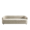Elegantensemble Wood 3 Seater With Upholstery Non Storage Sofa In White Colour