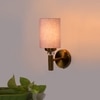 Devansh Metal Electric Wall Light in Gold Colour with Grey Shade Count of 1 Light