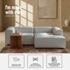 Elegantedge Wood Left Aligned 2-Seater With Upholstery Non Storage Sofa In Grey Colour
