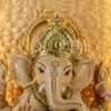 Peach Fiber Glass Slate Ganesha Indoor Water Fountain