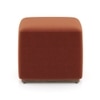 Tetra Ottoman In Umber Rust  Fabric