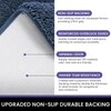 Luxe Home Polyester Newman Contour Bath Mat Set of 2 (Navy Blue 45x75 cm & 40x45)
