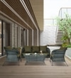 Paris 3+1+1 Seater Wicker Sofa Set in Dual Tone Grey Colour