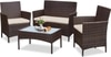 Carry Bird Wicker  Outdoor Set in Black Colour (2 Seater Sofa, 2 Chairs & 1 Table)