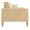 Airy 2 Seater Sofa In Leatherette Cream Color