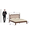 Tavora Solid Wood King Size Non Storage Storage Bed In Provincial Teak Finish