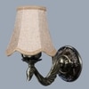 Devansh Gold Antique Wall Mounted Lamp With Beige Jute Shade