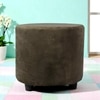 Iris Solid Wood Pouffee Stool in Grey Velvet Fabric